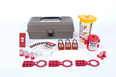 7156-USA Electrical Lockout/Tagout Toolbox Kit, 33 Components